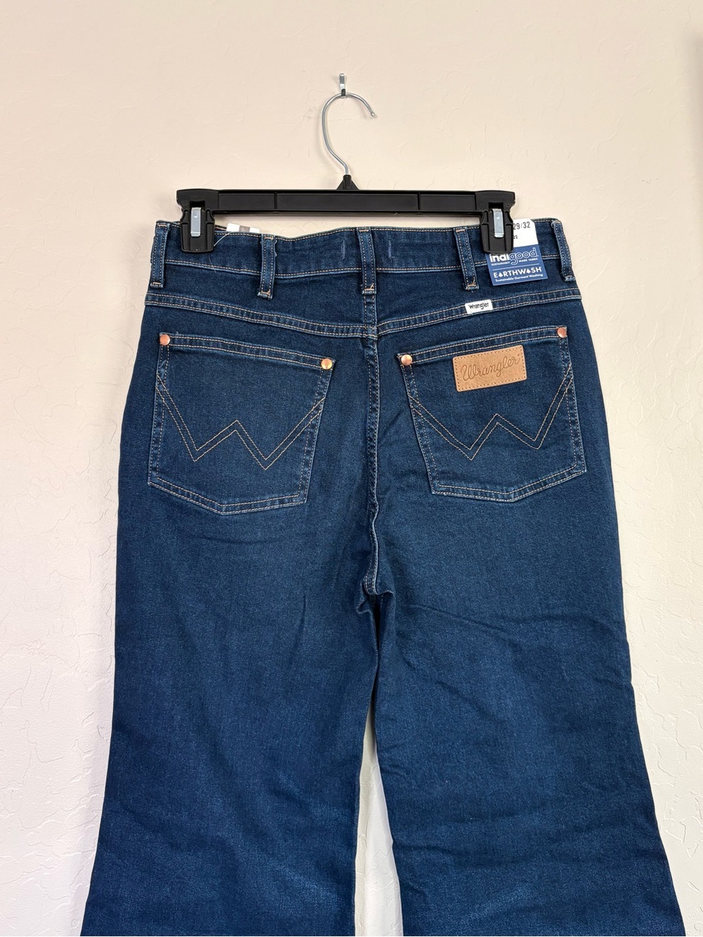 Wrangler Wanderer 622 High Rise Flare Jeans Indigo Blue NWT Women's 29 Boho 70s - Picture 6 of 7